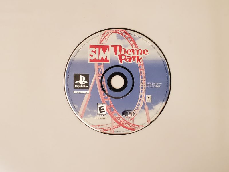 Sony PlayStation 1 Sim Theme Park video game