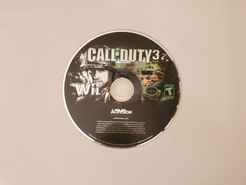 Nintendo Wii Call of Duty 3 video game