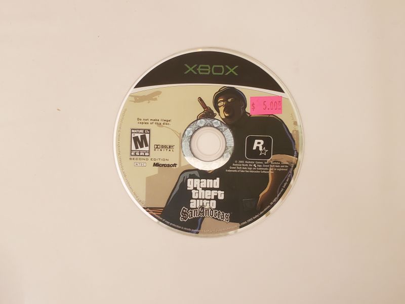 Microsoft Xbox Grand Theft Auto San Andreas: Second Edition video game