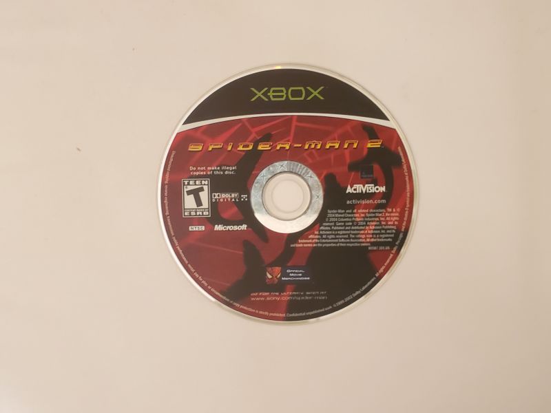 Microsoft Xbox Spiderman 2 video game