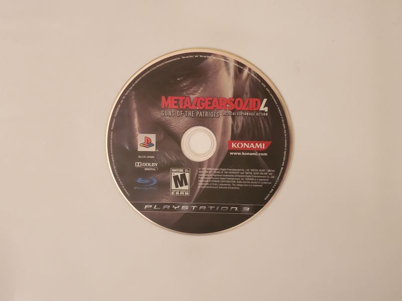 Sony Playstation 3 Metal Gear Solid 4 Guns of the Patriots video game