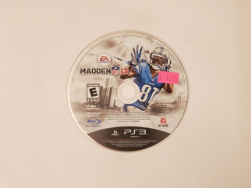 Sony Playstation 3 Madden NFL 13 video game