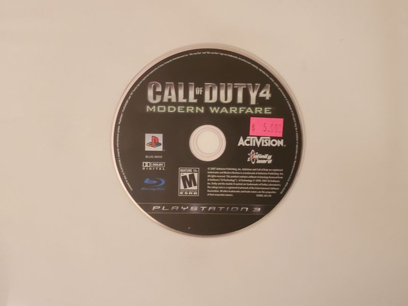 Sony Playstation 3 Call of Duty 4 Modern Warfare video game