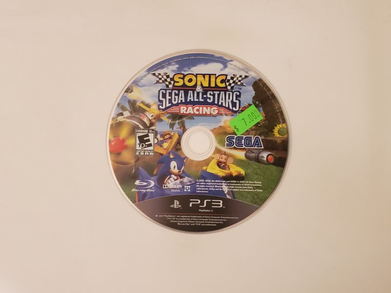 Sony Playstation 3 Sonic & SEGA All-Stars Racing video game