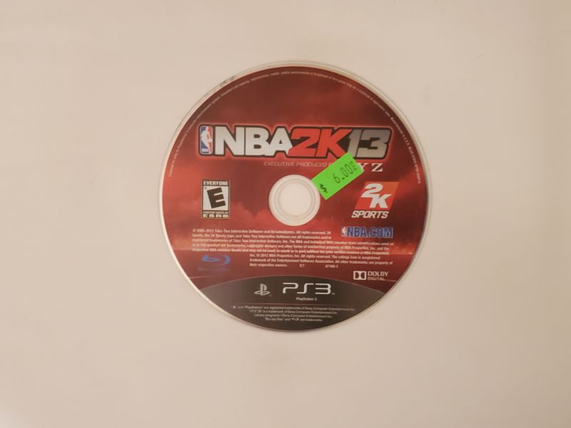 Sony Playstation 3 NBA 2K13 video game