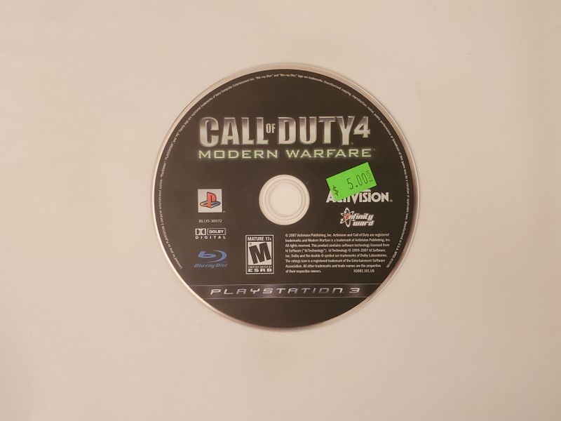 Sony Playstation 3 Call of Duty 4 Modern Warfare video game
