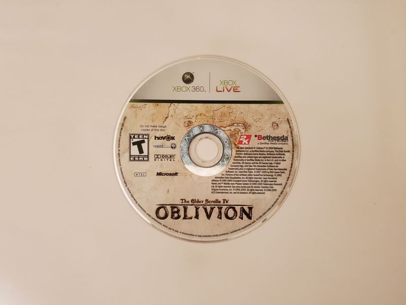 Microsoft Xbox 360 Elder Scrolls IV Oblivion video game