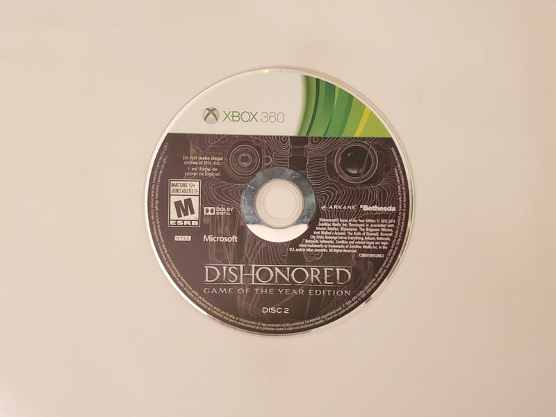 Microsoft Xbox 360 Dishonored: Game of the Year Edition (Disc 2) video game