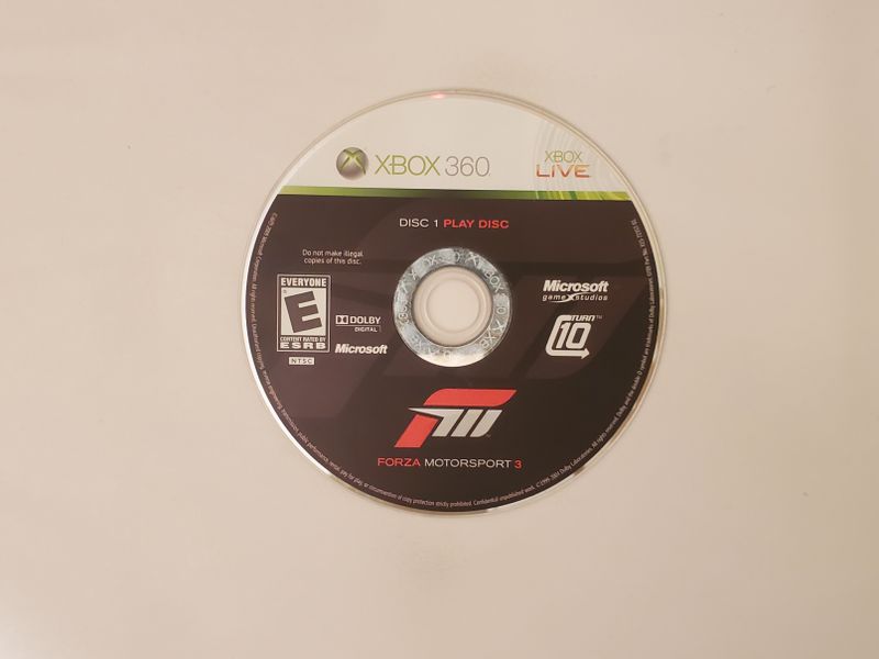 Microsoft Xbox 360 Forza Motorsport 3 (Disc 1 Play Disc) video game