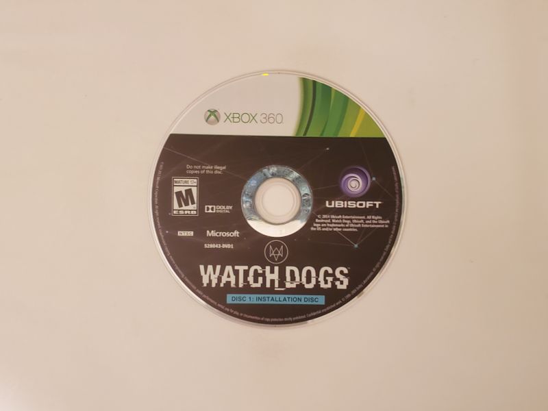 Microsoft Xbox 360 Watch Dogs (Disc 1: Installation Disc) video game