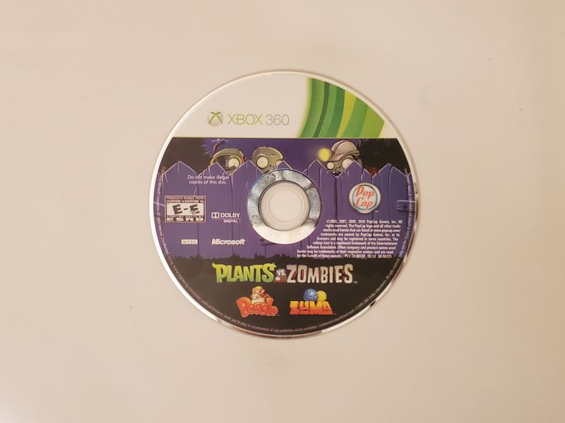 Microsoft Xbox 360 Plants vs. Zombies / Peggle / Zuma video game