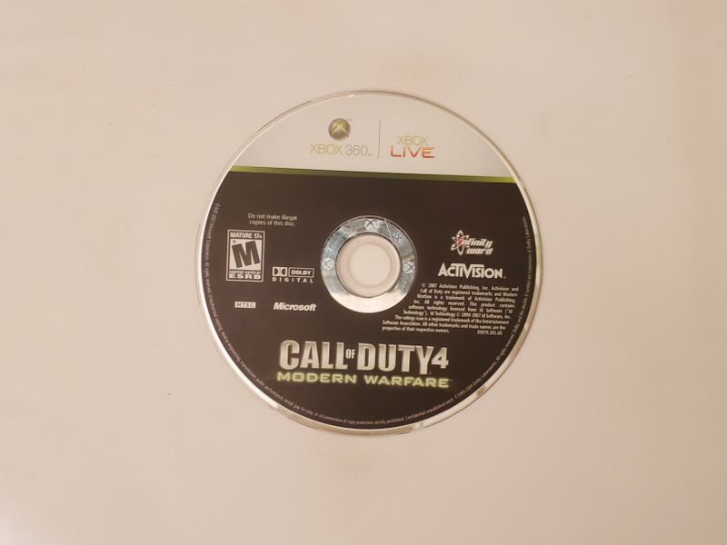 Microsoft Xbox 360 Call of Duty 4 Modern Warfare video game