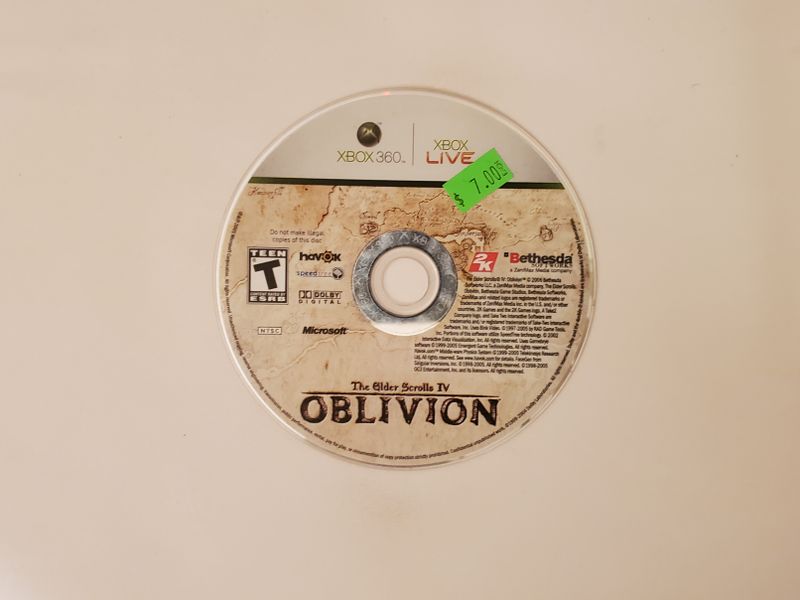 Microsoft Xbox 360 Elder Scrolls IV Oblivion video game