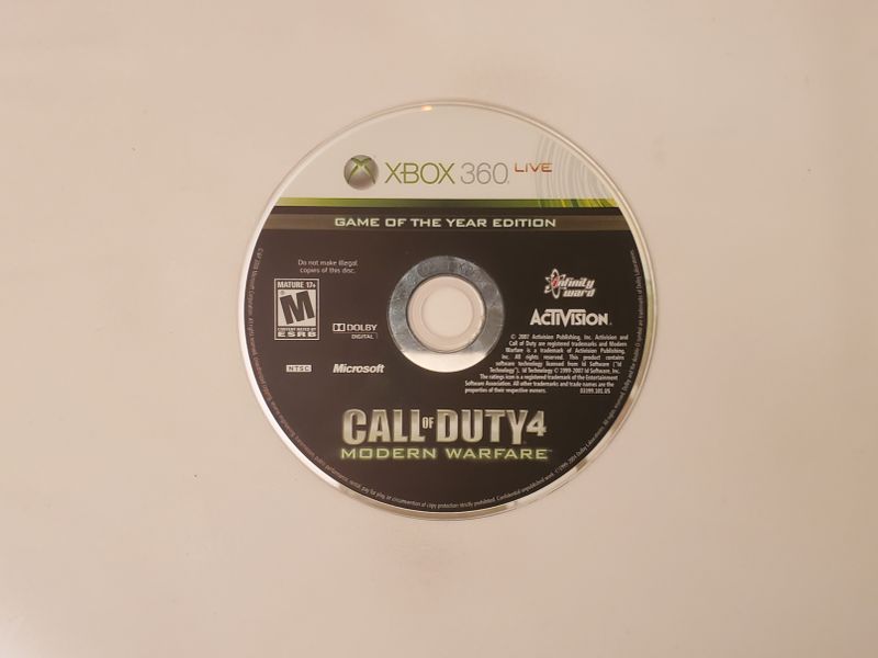 Microsoft Xbox 360 Call of Duty 4 Modern Warfare [Game of the Year] video game