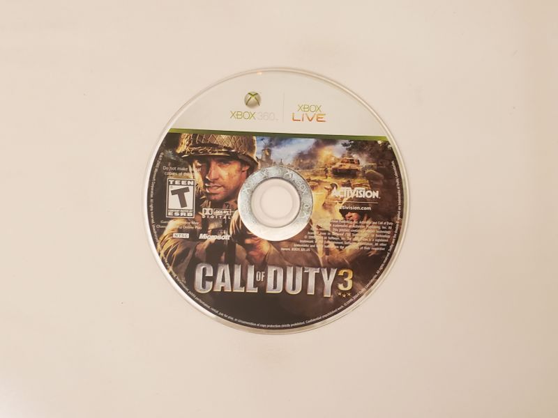 Microsoft Xbox 360 Call of Duty 3 video game