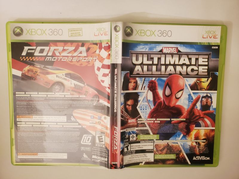Microsoft Xbox 360 Forza Motorsport 2 / Marvel: Ultimate Alliance (2-in-1 bundle) video game