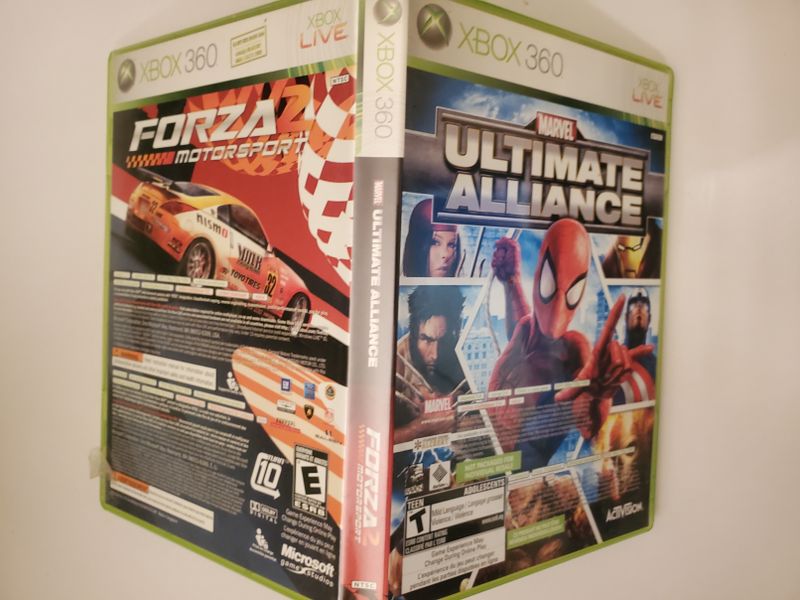 Microsoft Xbox 360 Forza 2 Motorsport Marvel Ultimate Alliance video game