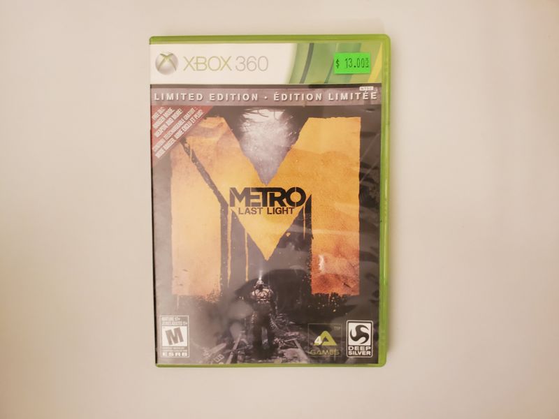Microsoft Xbox 360 Metro Last Light Limited Edition video game