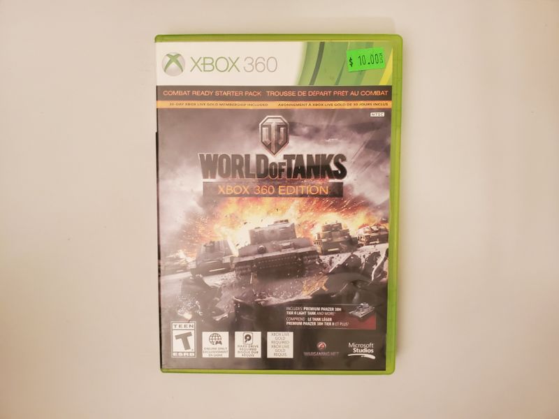 Microsoft Xbox 360 World of Tanks video game