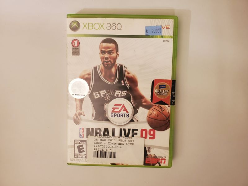 Microsoft Xbox 360 NBA Live 09 video game