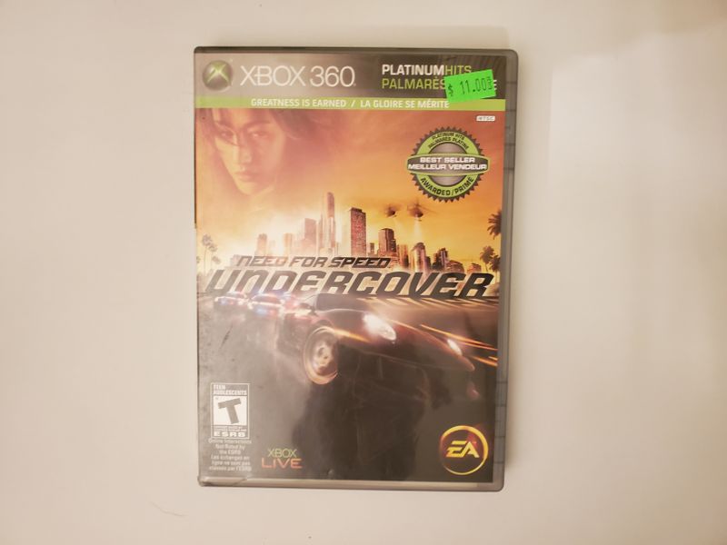 Microsoft Xbox 360 Need For Speed Undercover Platinum Hits video game