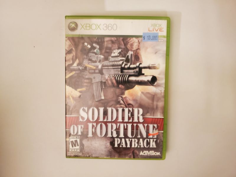 Microsoft Xbox 360 Soldier of Fortune Payback video game