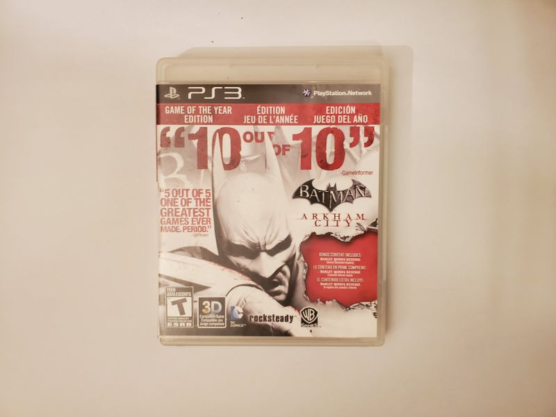 Sony Playstation 3 Batman Arkham City Game of the year edition video game