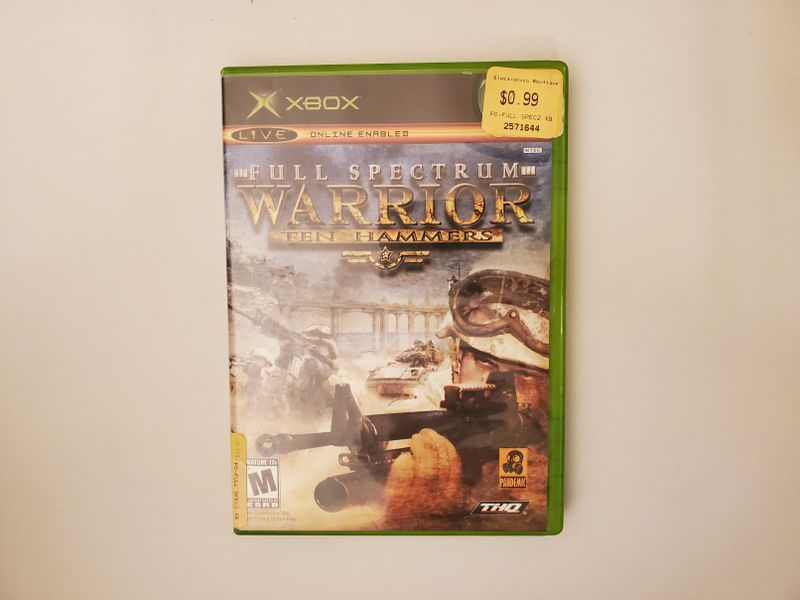 Microsoft Xbox Full Spectrum Warrior Ten Hammers video game