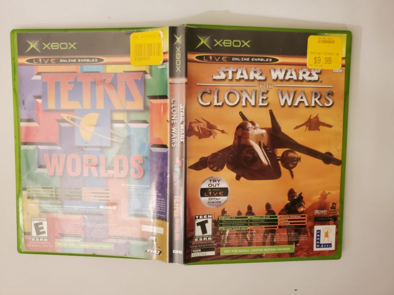 Microsoft Xbox Tetris Worlds / Star Wars: The Clone Wars - Not For Resale: Limited Edition Package video game