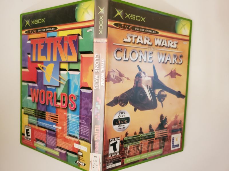 Microsoft Xbox Star Wars The Clone Wars Tetris Worlds video game