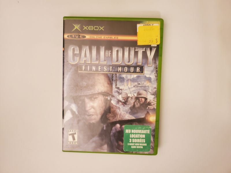 Microsoft Xbox Call of Duty Finest Hour video game