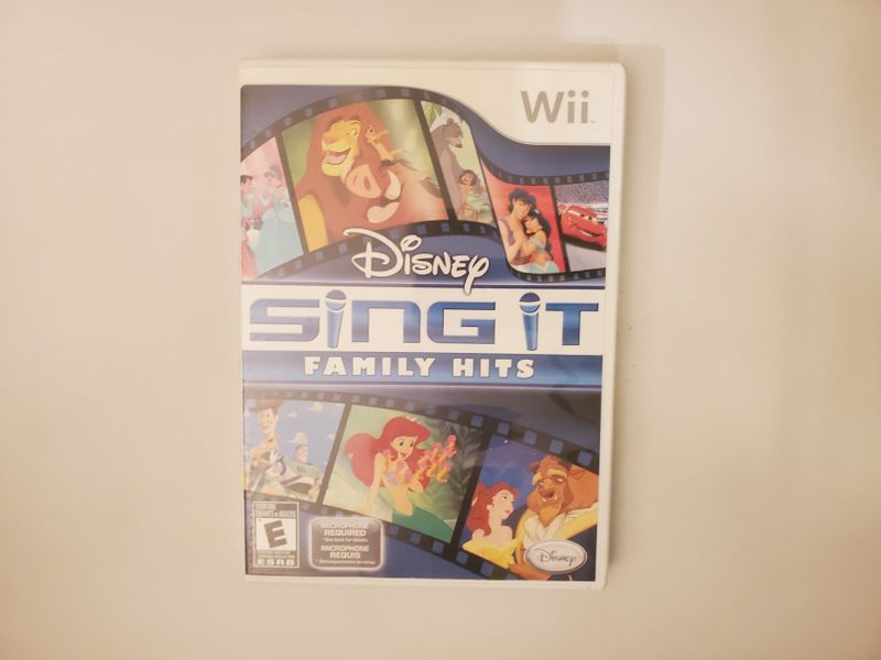 Nintendo Wii Disney Sing It Family Hits video game