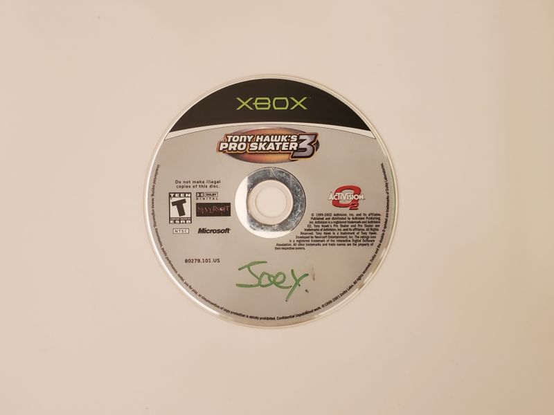 Microsoft Xbox Tony Hawk's Pro Skater 3 video game