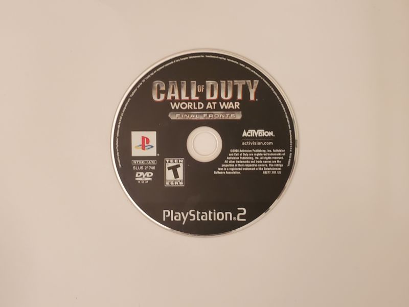 Sony Playstation 2 Call of Duty World at War Final Fronts video game