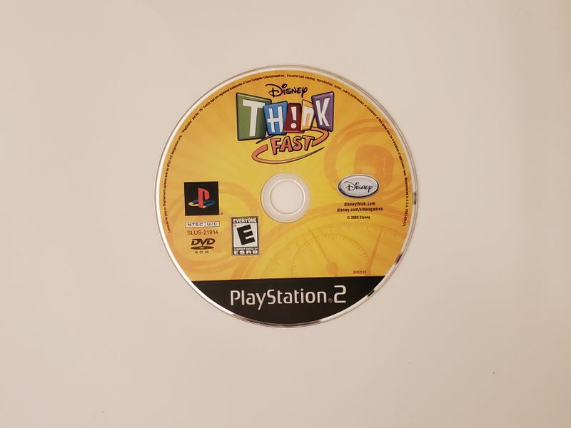 Sony PlayStation 2 Disney Think Fast video game
