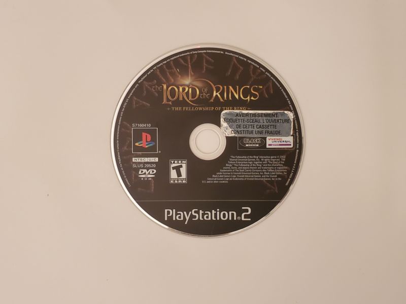 Sony PlayStation 2 The Lord of the Rings: The Fellowship of the Ring video game