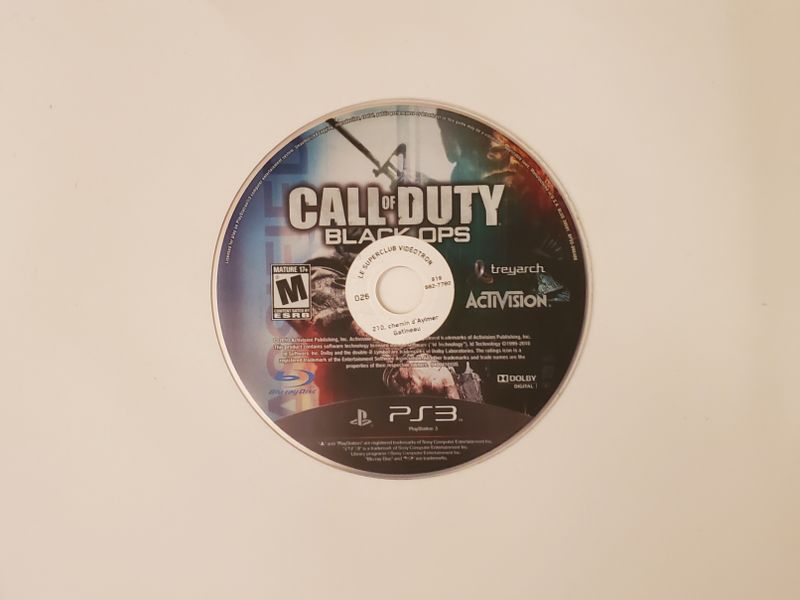 Sony Playstation 3 Call of Duty Black Ops video game