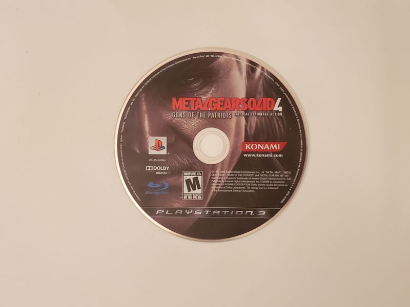 Sony Playstation 3 Metal Gear Solid 4 Guns of the Patriots video game