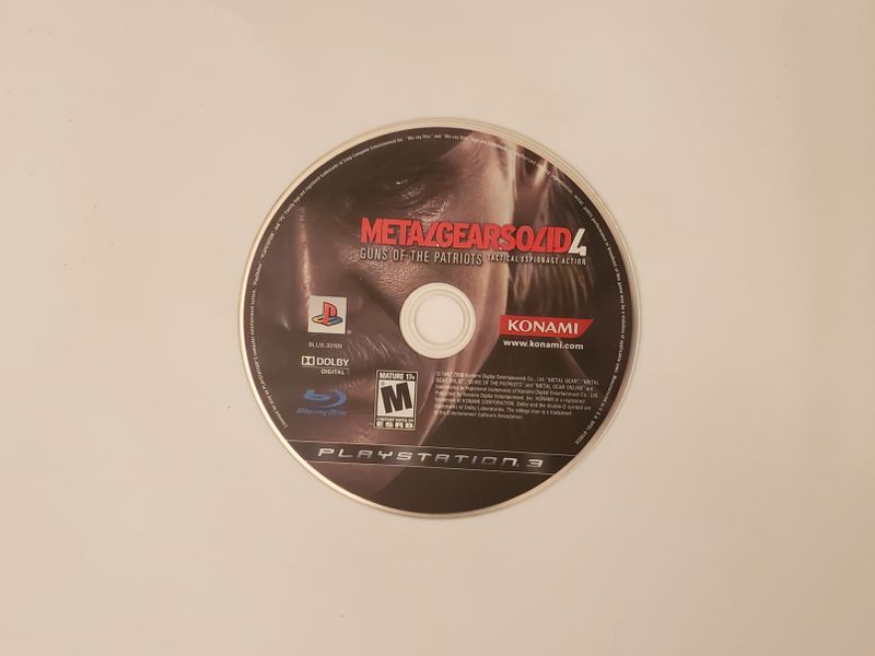 Sony Playstation 3 Metal Gear Solid 4 Guns of the Patriots video game