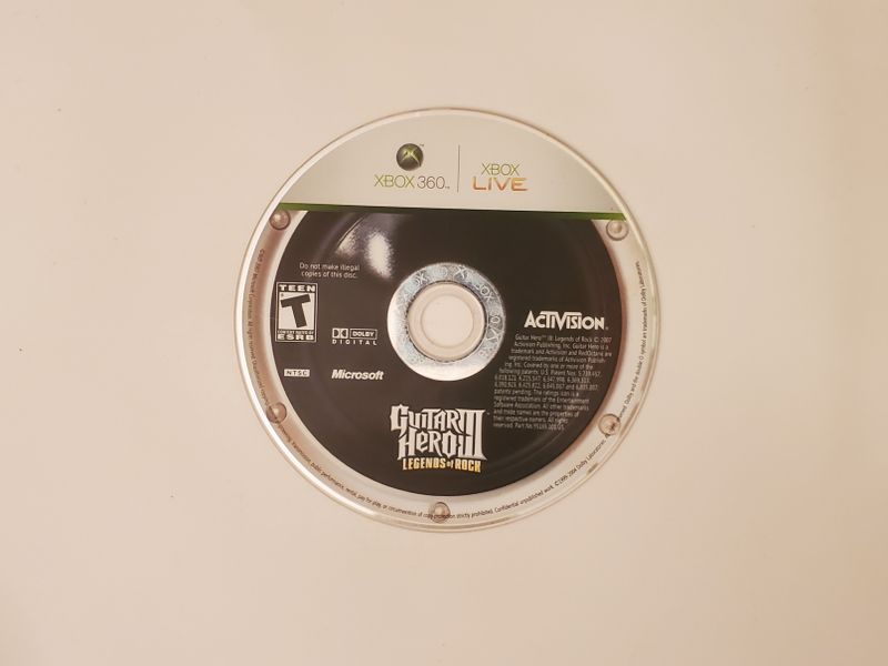 Microsoft Xbox 360 Guitar Hero III Legends of Rock video game