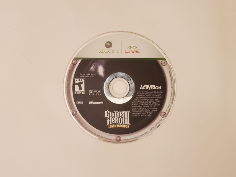 Microsoft Xbox 360 Guitar Hero III Legends of Rock video game