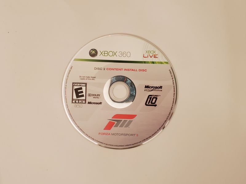 Microsoft Xbox 360 Forza Motorsport 3 (Disc 2 Content Install Disc) video game
