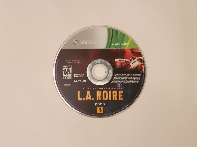 Microsoft Xbox 360 L.A. Noire (Platinum Hits, Disc 3) video game