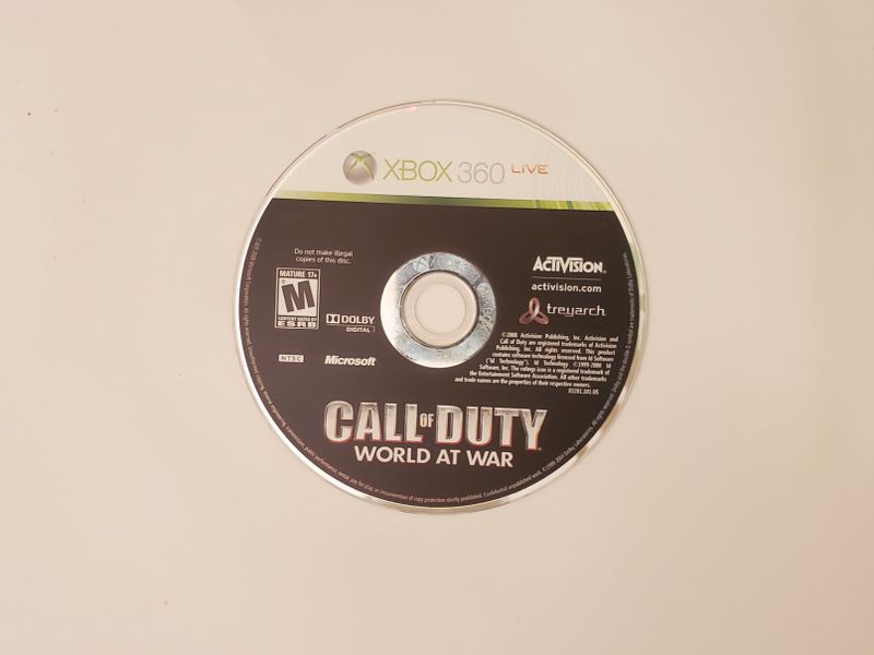 Microsoft Xbox 360 Call of Duty World at War video game