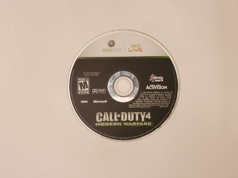 Microsoft Xbox 360 Call of Duty 4 Modern Warfare video game