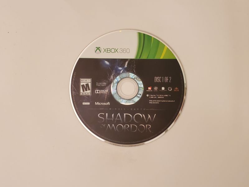 Microsoft Xbox 360 Middle-earth: Shadow of Mordor (Disc 1 of 2) video game