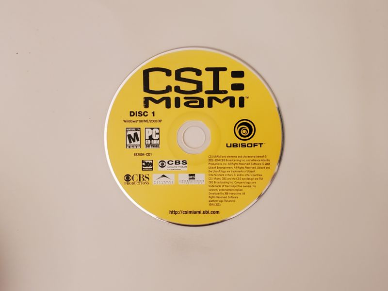 PC CSI: Miami (Disc 1) video game