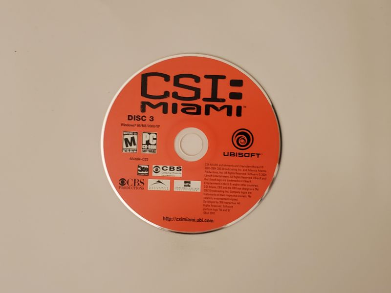 PC CSI: Miami (Disc 3) video game