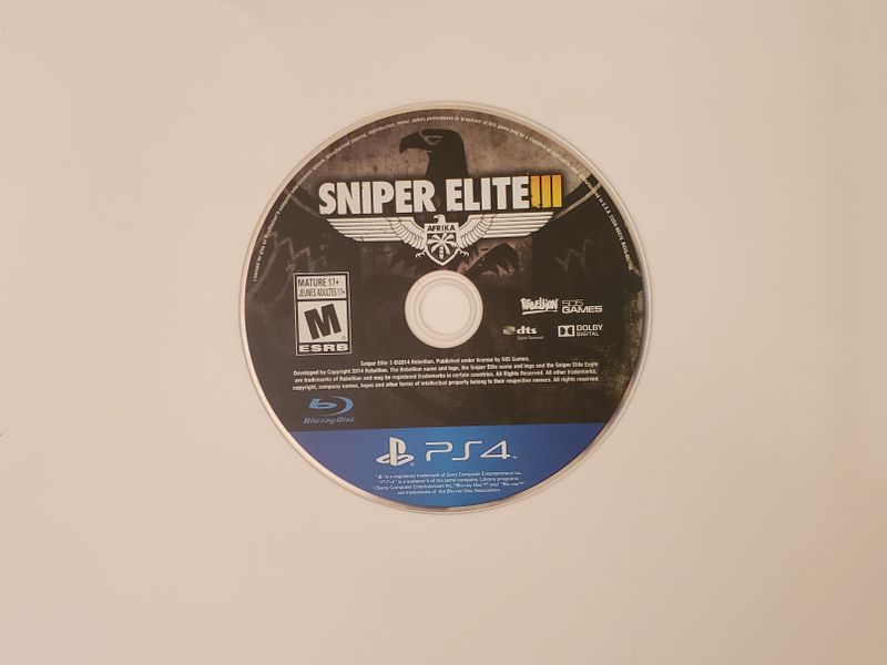 Sony Playstation 4 Sniper Elite III video game