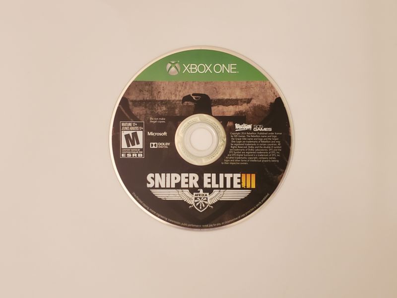 Microsoft Xbox One Sniper Elite III video game